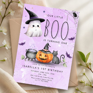 Boo Halloween Ghost 1. 3. 4. 5. Geburtstag Einladung