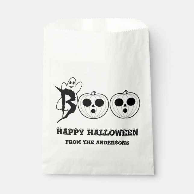 BOO! Halloween Ghost Favor Bags Geschenktütchen (Vorderseite)