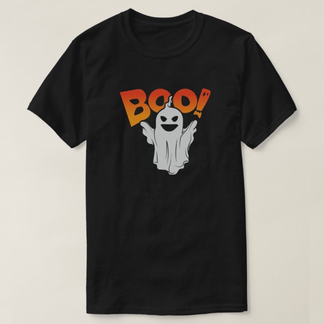 Boo Halloween Ghost Sheet T-Shirt (Design vorne)