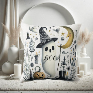 Boo Halloween Ghost Stars Nacht Halbmond Jack Spaß Kissen