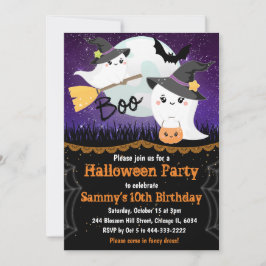 Boo Halloween Ghosts Geburtstagsparty Einladung