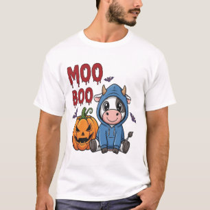 Boo Halloween Gruseliger Geist Kuh T-Shirt