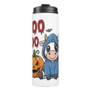 Boo Halloween Gruseliger Geist Kuh Thermosbecher