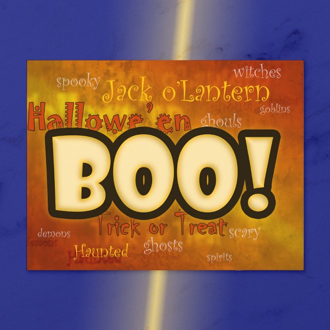 Boo! Halloween Grußkarte Postkarte (Von Creator hochgeladen)