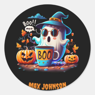 Boo! Halloween - Hocus Pocus Orange Black Runder Aufkleber