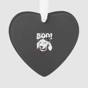 Boo Halloween Hund Hexenhut Fledermäuse Ornament