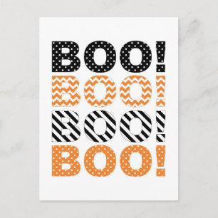Boo! Halloween-Karte Postkarte