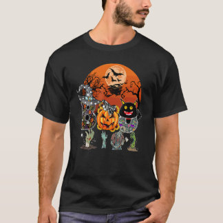 Boo Halloween-Kostüm mit Kürbis und Zombie-Moo T-Shirt