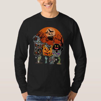 Boo Halloween-Kostüm mit Kürbis und Zombie-Moo T-Shirt