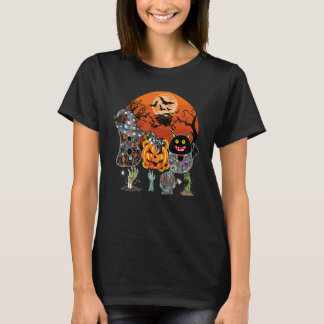 Boo Halloween-Kostüm mit Kürbis und Zombie-Moo T-Shirt