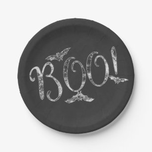 BOO! Halloween-Kreidetafelkreide Feiertags-Party Pappteller