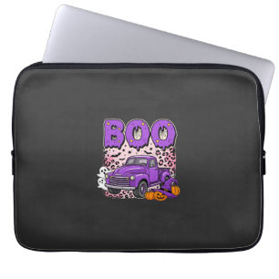 Boo Halloween Lila LKW Geist und Kürbisse Desi Laptopschutzhülle