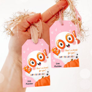 Boo! Halloween Niedlich Ghost-Leckerei für Dich Ge Geschenkanhänger