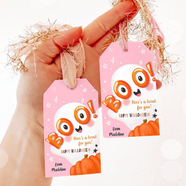 Boo! Halloween Niedlich Ghost-Leckerei für Dich Ge Geschenkanhänger (Von Creator hochgeladen)