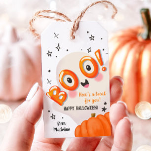 Boo! Halloween Niedlich Ghost-Leckerei für Dich Ge Geschenkanhänger