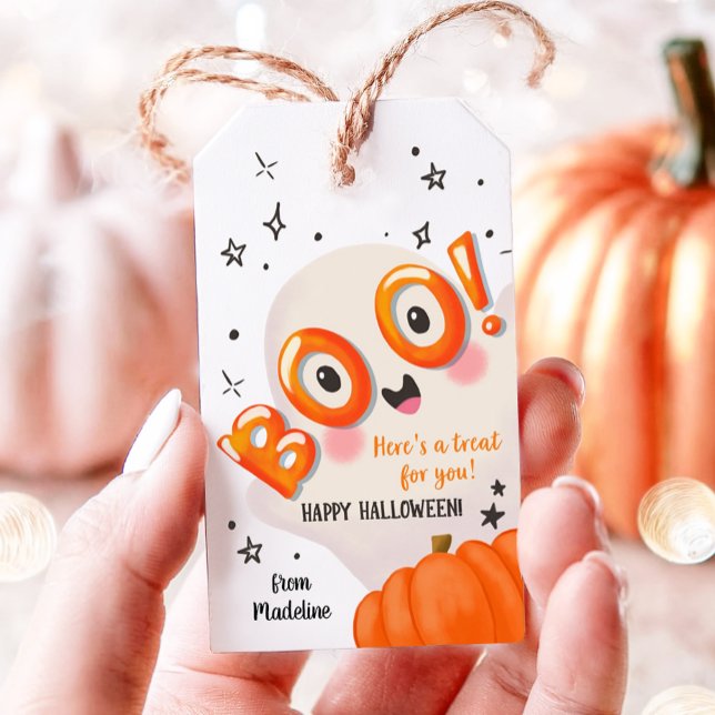 Boo! Halloween Niedlich Ghost-Leckerei für Dich Ge Geschenkanhänger (Von Creator hochgeladen)