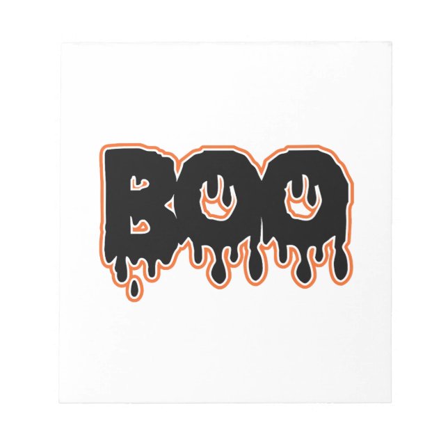 BOO Halloween Notizblock (Vorderseite)