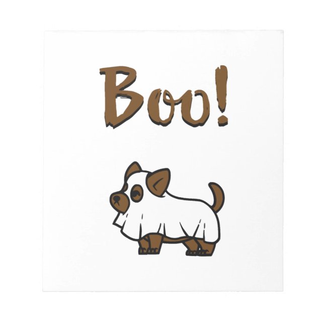 Boo Halloween Notizblock (Vorderseite)