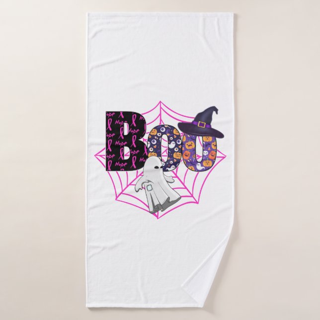 Boo Halloween Oktober Rosa Badehandtuch (Badehandtuch)