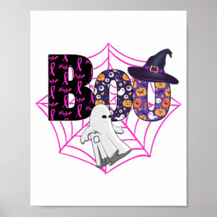 Boo Halloween Oktober Rosa Poster