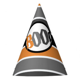 Boo Halloween Orange Black Striped Spooky Schrifta Partyhütchen