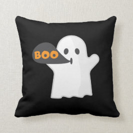 Boo Halloween orange und weiß  Kissen