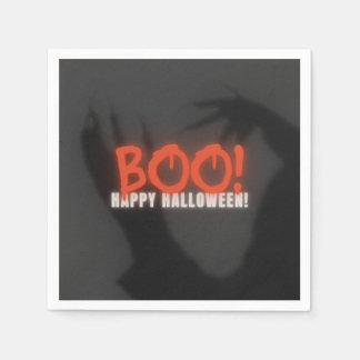 Boo halloween - Paper Napkins, Standard Cocktail Serviette