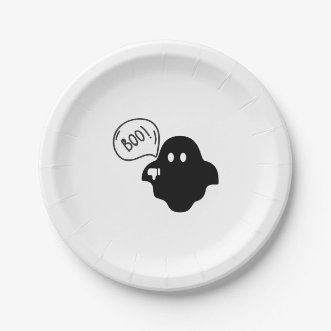 Boo Halloween Pappteller (Vorderseite)