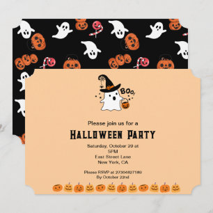 Boo Halloween-Party Einladung