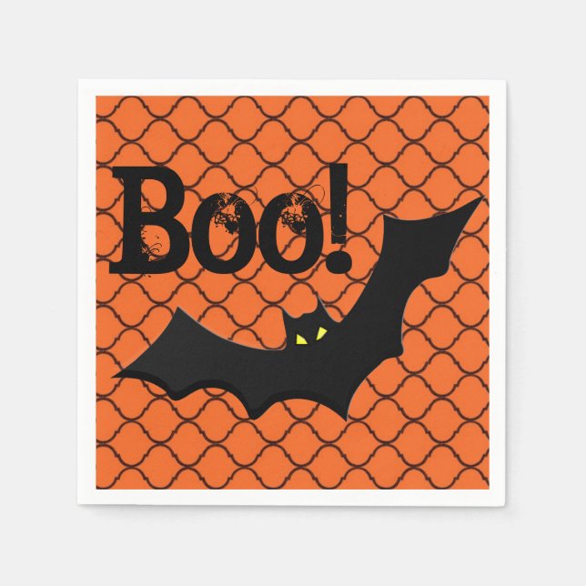 Boo! Halloween-Party Serviette (Vorderseite)