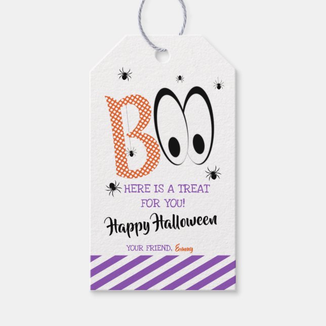 Boo-Halloween-Party-Tags Geschenkanhänger (Vorderseite)