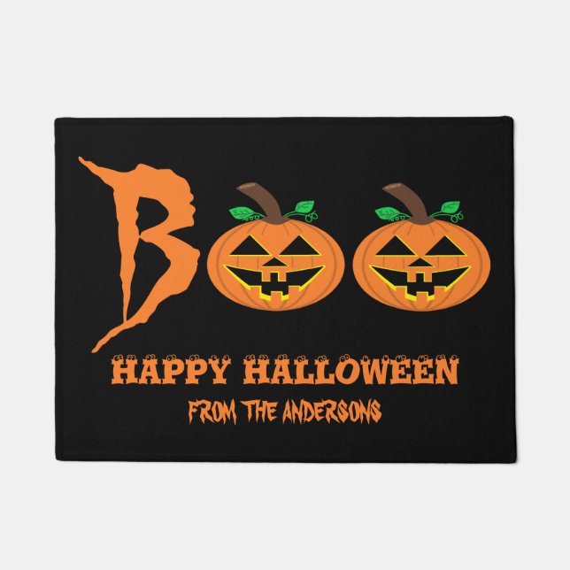 BOO! Halloween Pumpkin Doormat Fußmatte (Vorderseite)