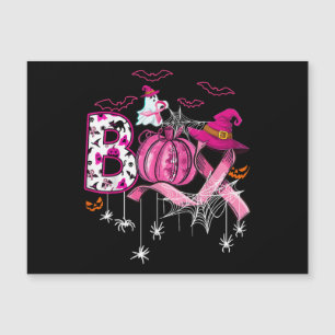 Boo Halloween Pumpkin rosa Band Rotzunge Brustknac Magnetkarte