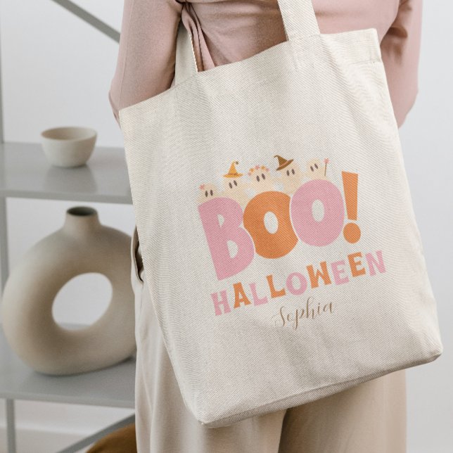 Boo Halloween Retro Candy Tragetasche (Boo Halloween Retro Tote Bag)