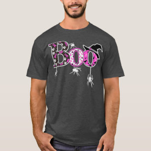 Boo Halloween rosa Ribbon Spiders Brustkrebs Wa T-Shirt