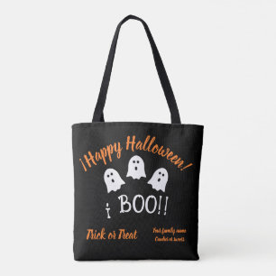 Boo Halloween, Schwarz Orange, Familienname, glück