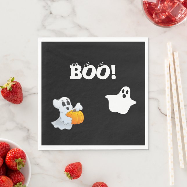 Boo Halloween Serviette (Beispiel)