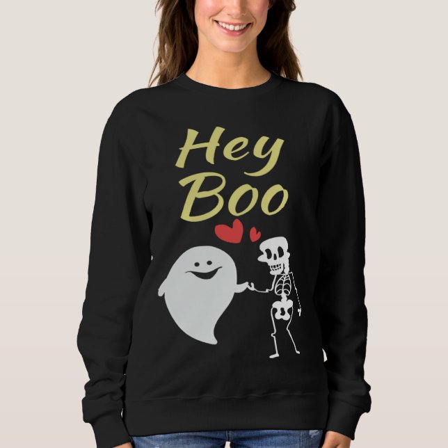 Boo Halloween Skeleton Kids Youth Boys Girls  Cute Sweatshirt (Vorderseite)