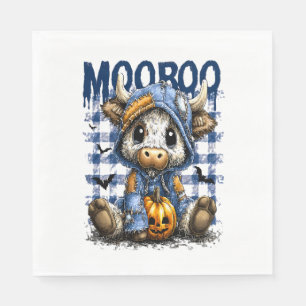 Boo Halloween Spooky Highland Cow Serviette