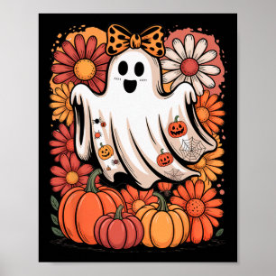 Boo Halloween Süßer Geist Mädchenhaft Koketter Bog Poster