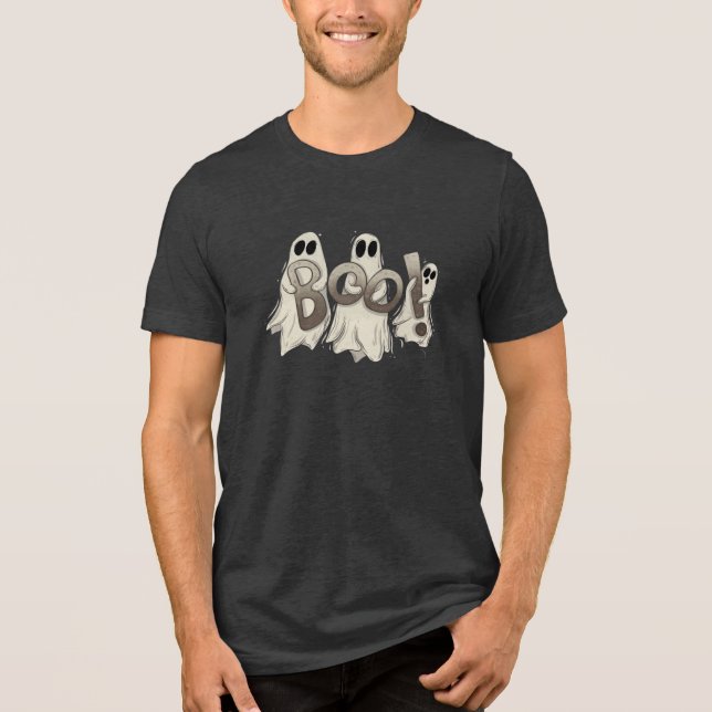 Boo Halloween T - Shirt | Spooky Ghost T-Shirt (Vorderseite)