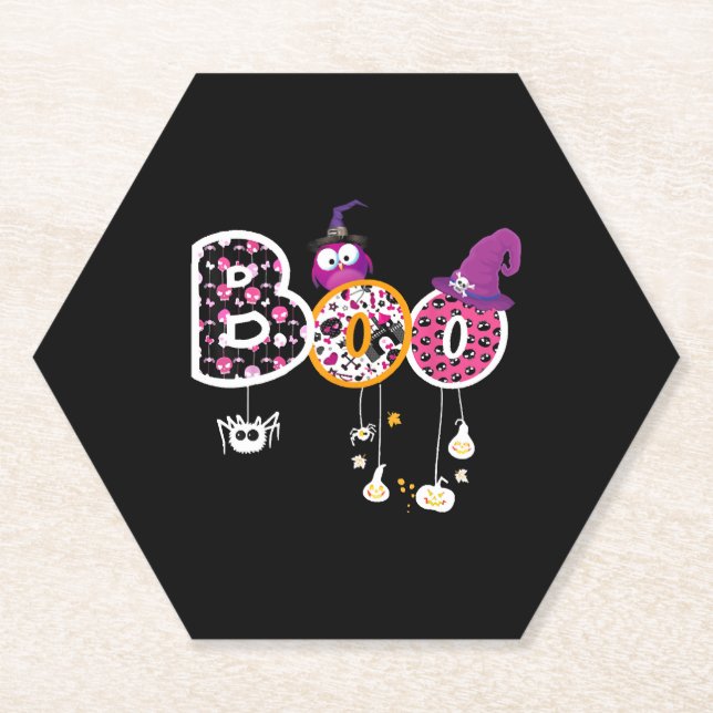 Boo Halloween Untersetzer (Vorderseite)