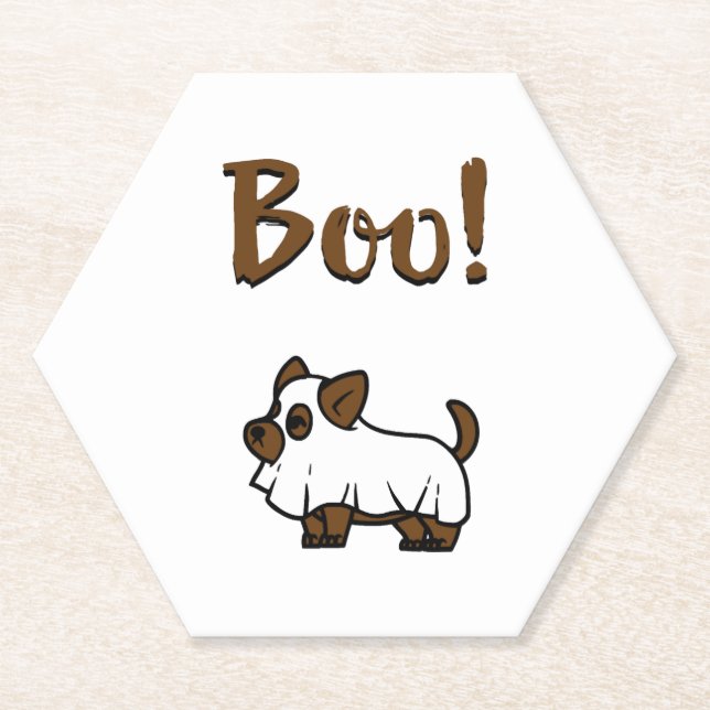 Boo Halloween                Untersetzer (Vorderseite)