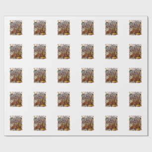 Boo Halloween Vintage LKW Geist Kürbisse Leopard Geschenkpapier