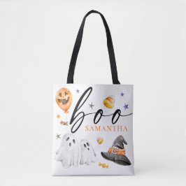 Boo Halloween Wasserfarbe Trick oder Treat White