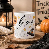 Boo Halloween Watercolor
