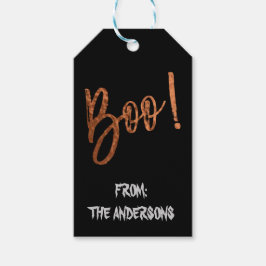 Boo! Halloween-Weihnachtsgeschenk Geschenkanhänger