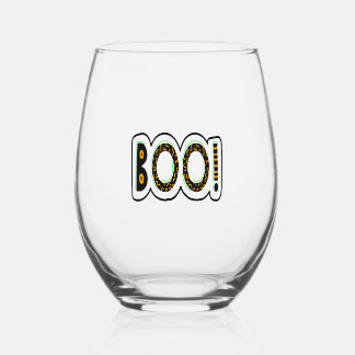 BOO Halloween Weinglas Ohne Stiel