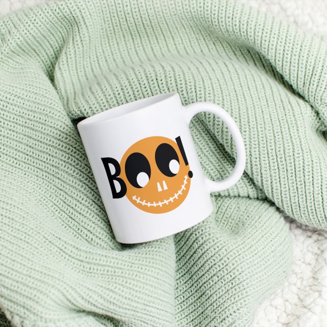 Boo Halloween Zweifarbige Tasse (boo halloween mug)