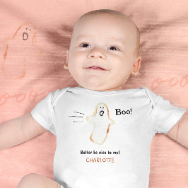 Boo! HandGezeichnet Niedlicher Geist Baby Strampler